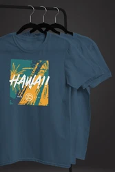 Neverless Print-Shirt Herren T-Shirt Hawaii Surfing Fashion Blau