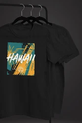Neverless Print-Shirt Herren T-Shirt Hawaii Surfing Fashion Gelb/Blau