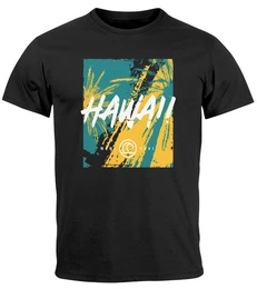 Print-Shirt Herren T-Shirt Hawaii Surfing Palmen Aufdruck Sommer Print Fashion mit Print