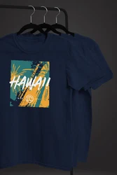 Neverless Print-Shirt Herren T-Shirt Hawaii Surfing Fashion Blau