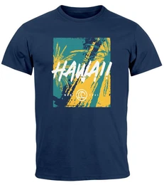 Print-Shirt Herren T-Shirt Hawaii Surfing Palmen Aufdruck Sommer Print Fashion mit Print