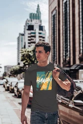 Neverless Print-Shirt Herren T-Shirt Hawaii Surfing Fashion Blau/Gelb/Schwarz/Rot