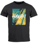 Neverless Print-Shirt Herren T-Shirt Hawaii Surfing Fashion Blau/Gelb/Schwarz/Rot