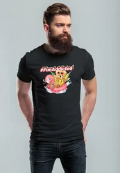 Neverless Print-Shirt Herren T-Shirt Teddy Schriftzug Fun Addicted Fashion mit Print Rosa/Rot/Gelb/Braun