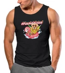 Neverless Tanktop Herren Tank-Top Schriftzug Fun Addicted Fashion Gelb/Rosa/Hautfarben