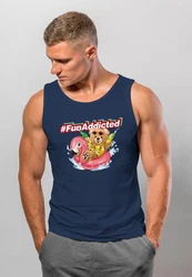 Neverless Tanktop Herren Tank-Top Schriftzug Fun Addicted Fashion Rosa/Hautfarben/Gelb/Orange/Blau