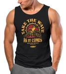 Neverless Tanktop Herren Tank-Top Surfer Spruch Take the Wave Surfing Fashion Rot/Lila/Schwarz/Braun