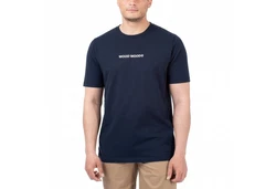 WOOD WOOD T-Shirt Logo Tee Dunkelblau