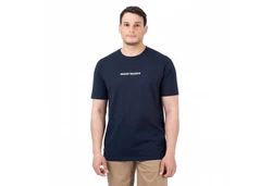 WOOD WOOD T-Shirt Logo Tee Dunkelblau