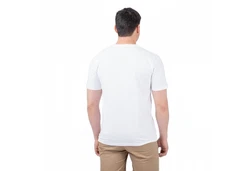 WOOD WOOD T-Shirt Logo Tee Weiß/Creme/Rot