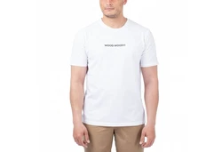WOOD WOOD T-Shirt Logo Tee Weiß/Creme/Rot