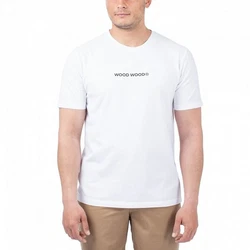 WOOD WOOD T-Shirt Logo Tee Weiß/Creme/Rot