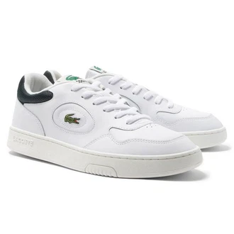 Lacoste Sportschuhe Lineset Sneaker mit Schnürung Dunkelgrün/Weiß/Creme
