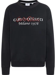 CARLO COLUCCI Sweatshirt De Tomas Khaki/Schwarz/Rot/Beige/Grau