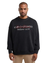 CARLO COLUCCI Sweatshirt De Tomas Khaki/Schwarz/Rot/Beige/Grau