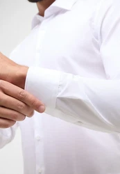 Eterna Businesshemd Slim Fit Langarm Weiß/Creme