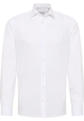 Eterna Businesshemd Slim Fit Langarm Weiß/Creme