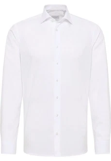 Eterna Businesshemd Slim Fit Langarm Weiß/Creme