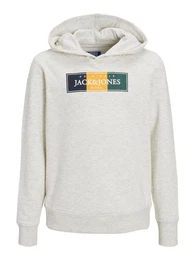 Hoodie Kapuzen Hoodie mit Logo Print JORCODYY 5695 in Hellgrau