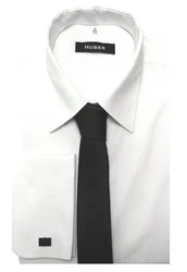 Huber Hemden Businesshemd HU-5011 Umschlag-Manschetten schwarz (HU-5011)