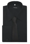 Huber Hemden Businesshemd HU-5011 Umschlag-Manschetten schwarz (HU-5011)