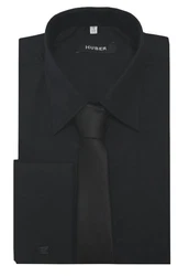 Huber Hemden Businesshemd HU-5011 Umschlag-Manschetten schwarz (HU-5011)