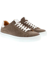 XAVER LUIS Schuhmanufaktur Loden Sneaker Max Braun/Beige/Dunkelbraun