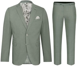 Anzug Sommerlicher Herrenanzug moderner, stilvoller Herren Anzug (Set, 2-tlg., Sakko mit Hose) Slim Fit mit AMF Naht