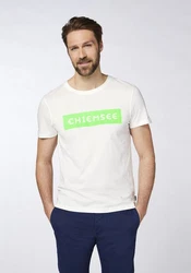 Chiemsee Print-Shirt T-Shirt mit Markenschriftzug Gelb/Grau/Grün/Weiß/Hellgrün/Rot