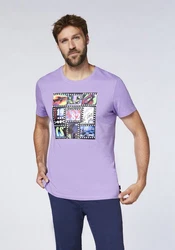 Chiemsee Print-Shirt T-Shirt mit Art-Frontprint (1) Lila