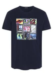 Chiemsee Print-Shirt T-Shirt mit Art-Frontprint (1) Dunkelblau/Mischfarben/Blau