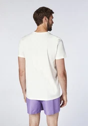 Chiemsee Print-Shirt T-Shirt mit Art-Frontprint (1) Weiß/Creme/Mischfarben/Beige