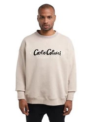 CARLO COLUCCI Sweatshirt De Tomas Khaki/Grau/Dunkelrot/Beige/Creme/Schwarz