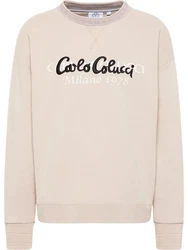 CARLO COLUCCI Sweatshirt De Tomas Khaki/Grau/Dunkelrot/Beige/Creme/Schwarz