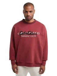 CARLO COLUCCI Sweatshirt De Tomas Dunkelrot/Bordeaux/Rot