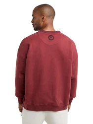 CARLO COLUCCI Sweatshirt De Tomas Dunkelrot/Bordeaux/Rot