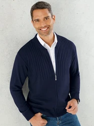 Sieh an! Strickjacke Dunkelblau/Hellblau/Blau