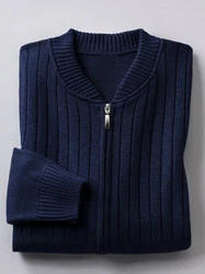Sieh an! Strickjacke Dunkelblau/Hellblau/Blau