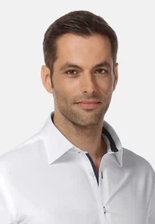 Vincenzo Boretti Businesshemd gerader Schnitt bgelfrei Weiß/Creme