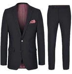 Paul Malone Anzug Herrenanzug modern slim fit Anzug für Männer - stretch (Set, 2-tlg., Sakko mit Hose) (HA33) Dunkelblau/Hellblau/Schwarz/Lila/Rosa