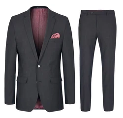 Paul Malone Anzug Herrenanzug modern slim fit Anzug für Männer - stretch (Set, 2-tlg., Sakko mit Hose) (HA33) anthrazit (HA33)