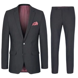 Anzug Herrenanzug modern slim fit Anzug fr Mnner - stretch (Set, 2-tlg., Sakko mit Hose) anthrazit HA33, Gr. 56