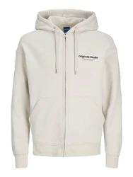 Jack & Jones Sweatjacke beige / schwarz