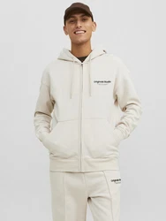 Jack & Jones Sweatjacke beige / schwarz
