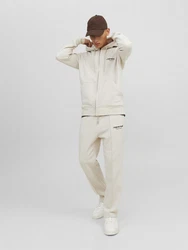 Jack & Jones Sweatjacke beige / schwarz