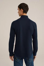 WE Fashion Businesshemd Dunkelblau/Hellblau