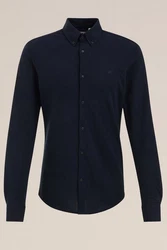 WE Fashion Businesshemd Dunkelblau/Hellblau
