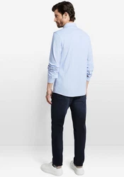 Cinque Businesshemd CIRONI Piquet Qualität Blau/Hellblau