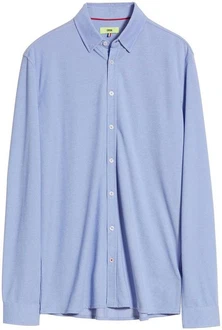 Cinque Businesshemd CIRONI Piquet Qualität Blau/Hellblau