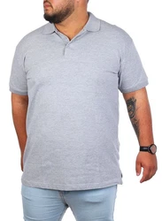 Young & Rich Poloshirt Herren Basic mit Knopfleiste Kurzarm Regular Fit Grau/Hellgrau